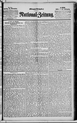 National-Zeitung vom 25.11.1892