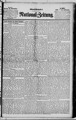 National-Zeitung vom 25.11.1892