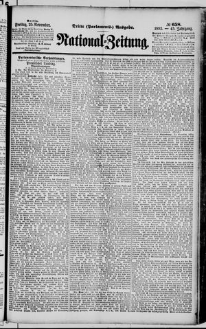National-Zeitung vom 25.11.1892
