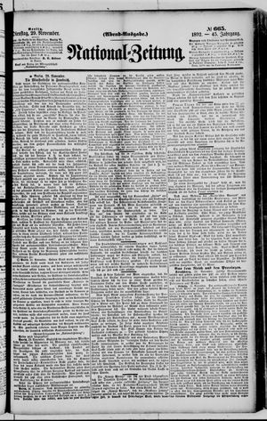 National-Zeitung vom 29.11.1892