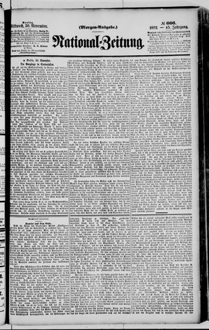 National-Zeitung vom 30.11.1892