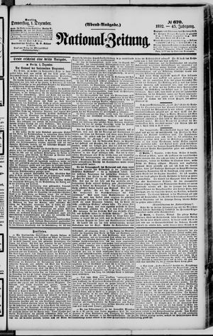 National-Zeitung vom 01.12.1892