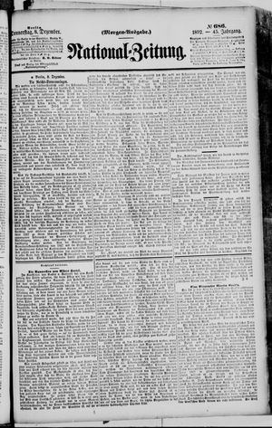 National-Zeitung vom 08.12.1892