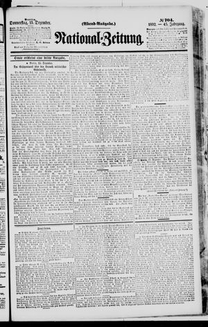 National-Zeitung vom 15.12.1892