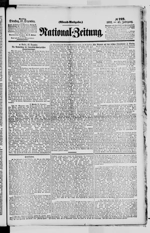 Nationalzeitung vom 27.12.1892