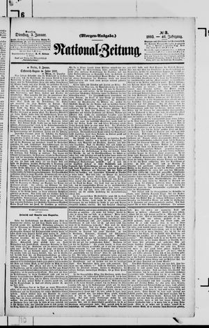 Nationalzeitung vom 03.01.1893