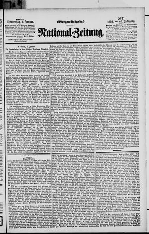 Nationalzeitung vom 05.01.1893
