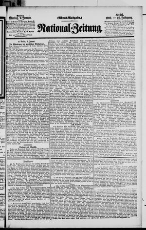 Nationalzeitung vom 09.01.1893