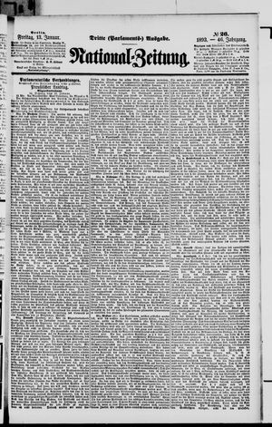 Nationalzeitung vom 13.01.1893