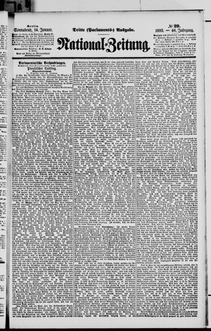 Nationalzeitung vom 14.01.1893