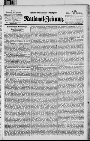 Nationalzeitung vom 17.01.1893