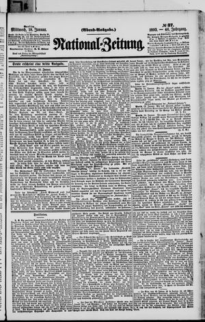 Nationalzeitung on Jan 18, 1893