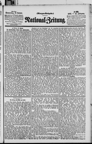 Nationalzeitung on Jan 19, 1893