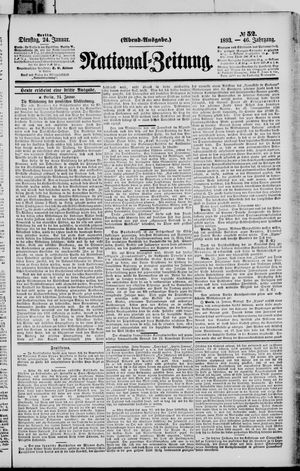 Nationalzeitung vom 24.01.1893