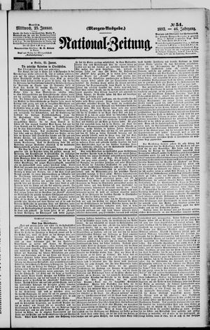 Nationalzeitung on Jan 25, 1893