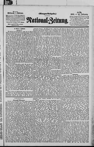 Nationalzeitung vom 01.02.1893