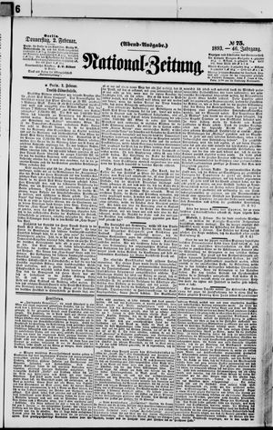 Nationalzeitung vom 02.02.1893