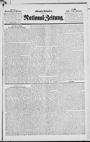 Nationalzeitung vom 09.02.1893