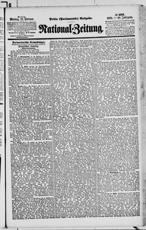 Nationalzeitung on Feb 13, 1893