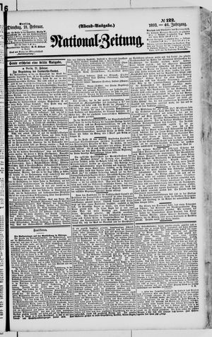 Nationalzeitung vom 21.02.1893
