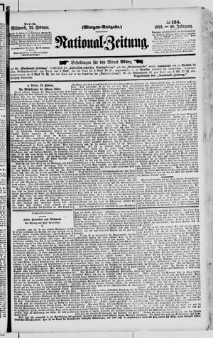 Nationalzeitung on Feb 22, 1893