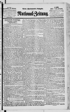 Nationalzeitung vom 25.02.1893