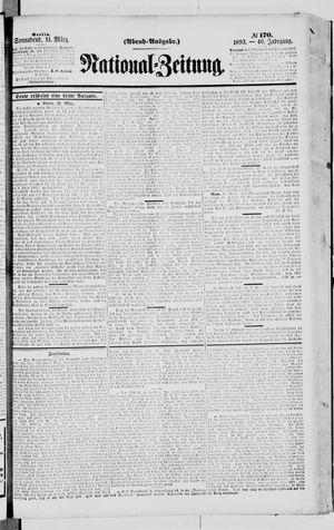 Nationalzeitung on Mar 11, 1893