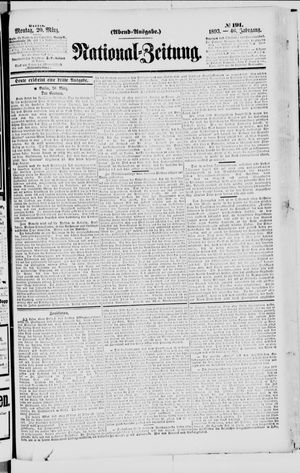 Nationalzeitung on Mar 20, 1893