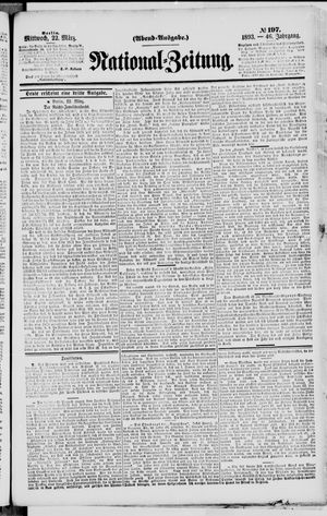 Nationalzeitung vom 22.03.1893
