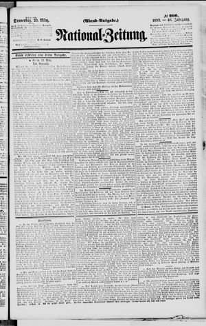 Nationalzeitung vom 23.03.1893