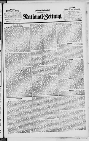 Nationalzeitung vom 27.03.1893