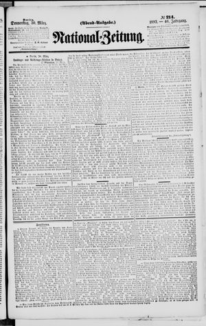 Nationalzeitung on Mar 30, 1893
