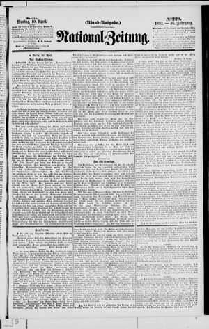 Nationalzeitung vom 10.04.1893
