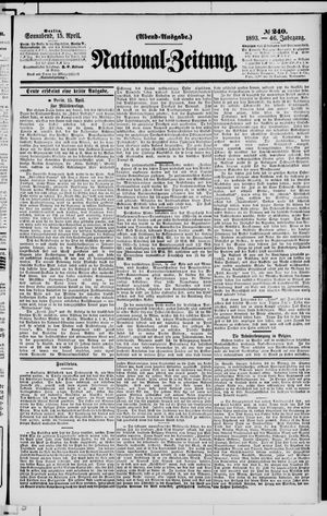 Nationalzeitung vom 15.04.1893