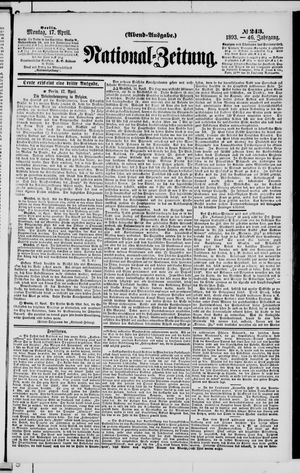 Nationalzeitung vom 17.04.1893
