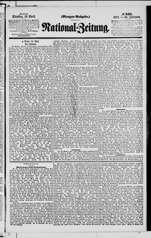 Nationalzeitung vom 18.04.1893