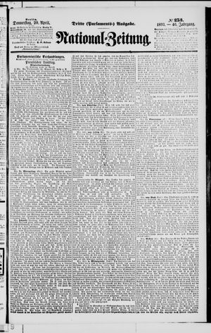 Nationalzeitung on Apr 20, 1893