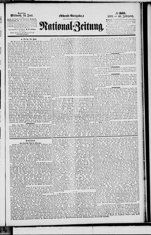 Nationalzeitung vom 14.06.1893