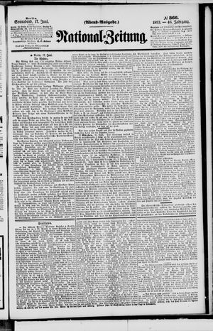 Nationalzeitung vom 17.06.1893