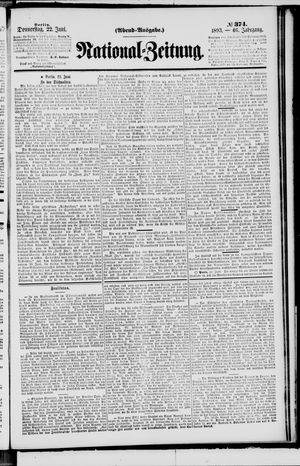 Nationalzeitung on Jun 22, 1893