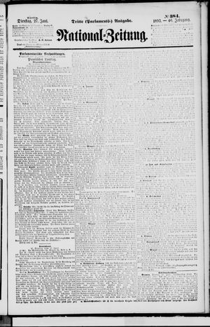 Nationalzeitung on Jun 27, 1893
