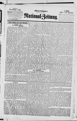 Nationalzeitung vom 01.07.1893