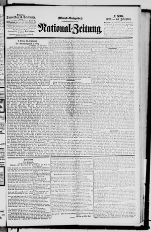 National-Zeitung vom 14.09.1893