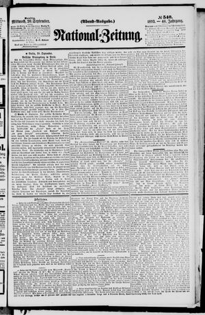 National-Zeitung vom 20.09.1893