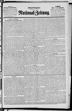 National-Zeitung vom 25.09.1893