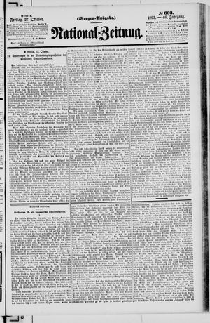National-Zeitung vom 27.10.1893