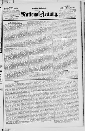 National-Zeitung vom 31.10.1893