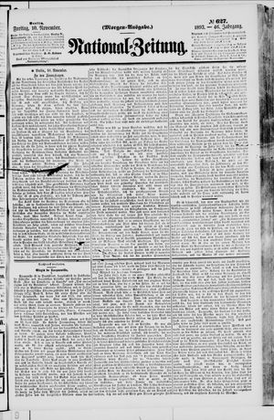 Nationalzeitung vom 10.11.1893