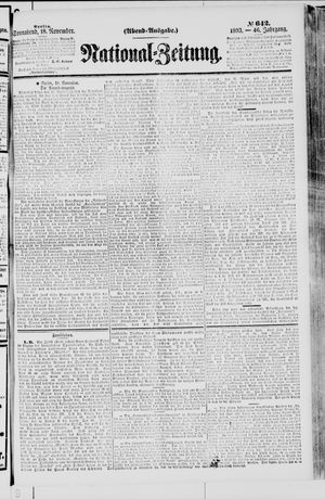 National-Zeitung vom 18.11.1893