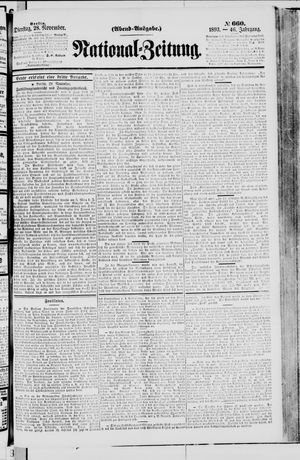 National-Zeitung vom 28.11.1893